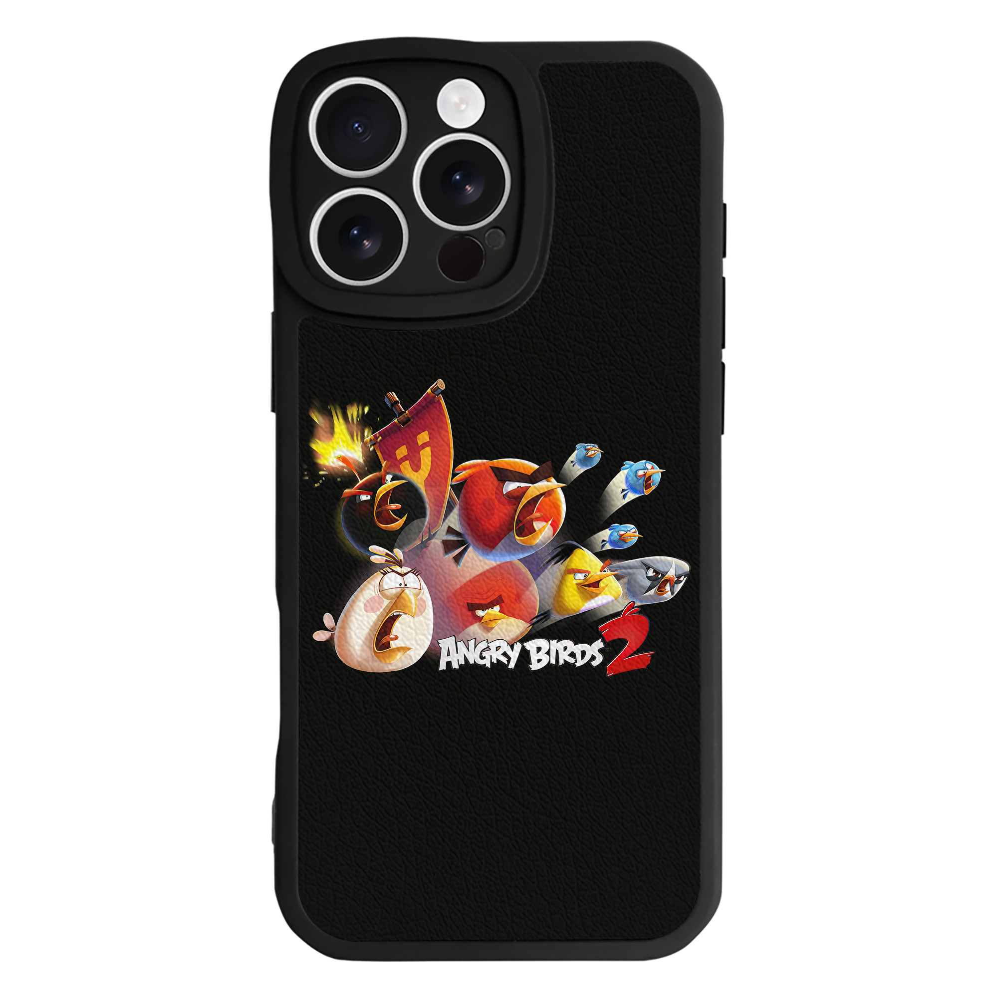 （画像用） Angry Birds アングリーバード 【iPhone 16シリーズ対応】シリコンスマホケース（レザー調） 材質：シリコン